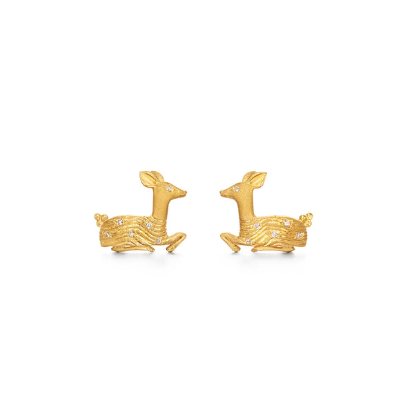 18K Deer Earrings