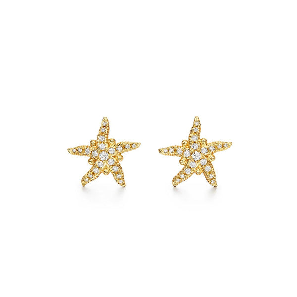 18K Diamond Sea Star Earrings