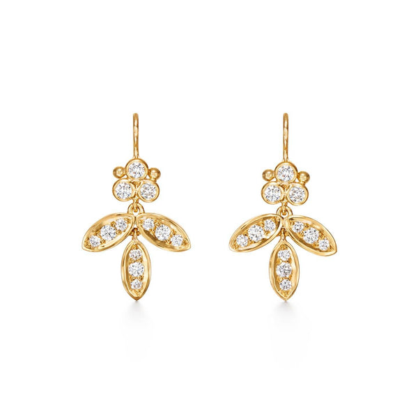 18K Diamond Foglia Earrings