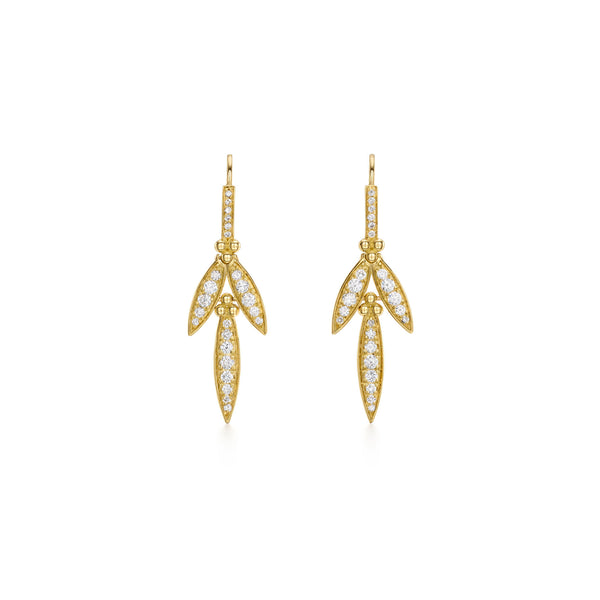 18K Pavé Natura Vine Earrings