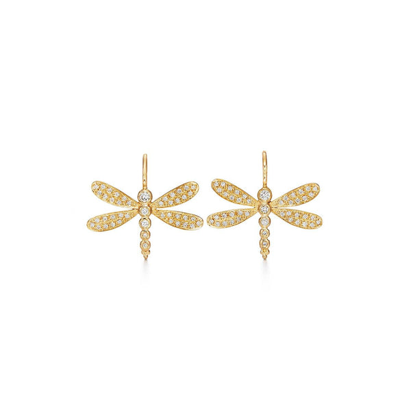 18K Dragonfly Earrings