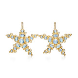 18K Blue Moon Sea Star Earrings