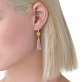 18K Spiral Amulet Drop Earrings