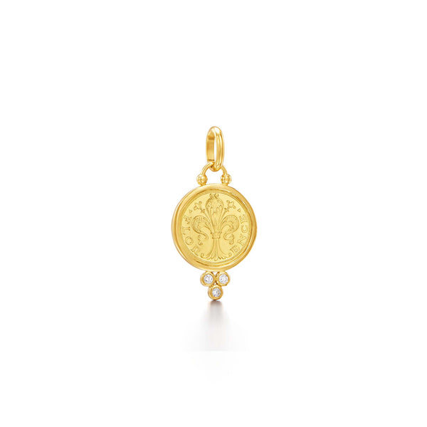 18K Diamond Giglio Pendant