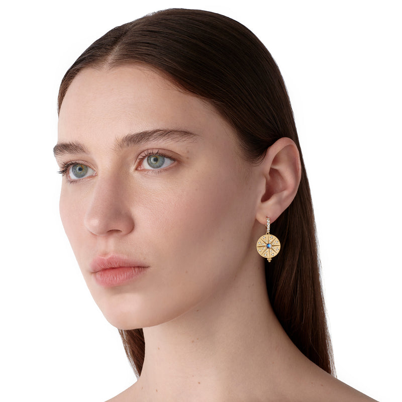 18K Sole Mandala Earrings