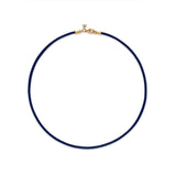 18K Blue Leather Cord