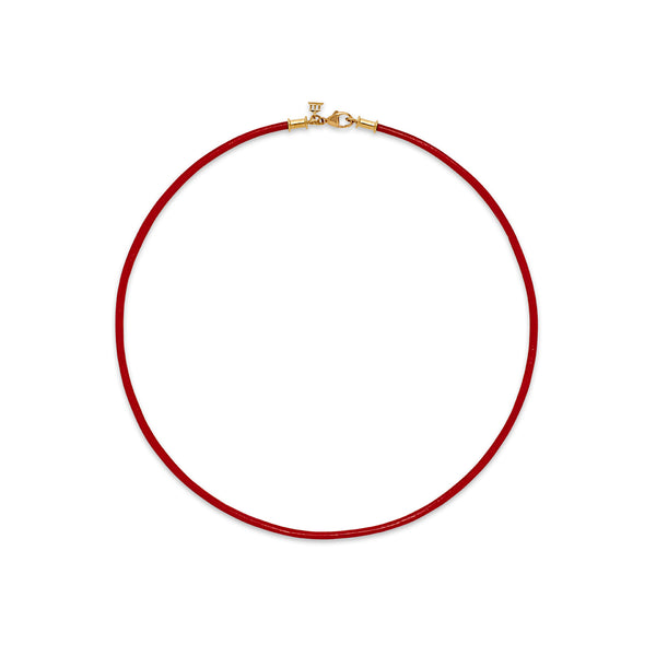 アクセサリー RED 18K Red Leather Cord – Temple St. Clair