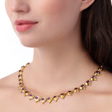 18K Purple Garnet Temple Necklace
