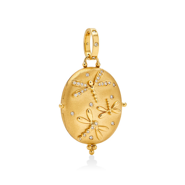 18K Dragonfly Locket