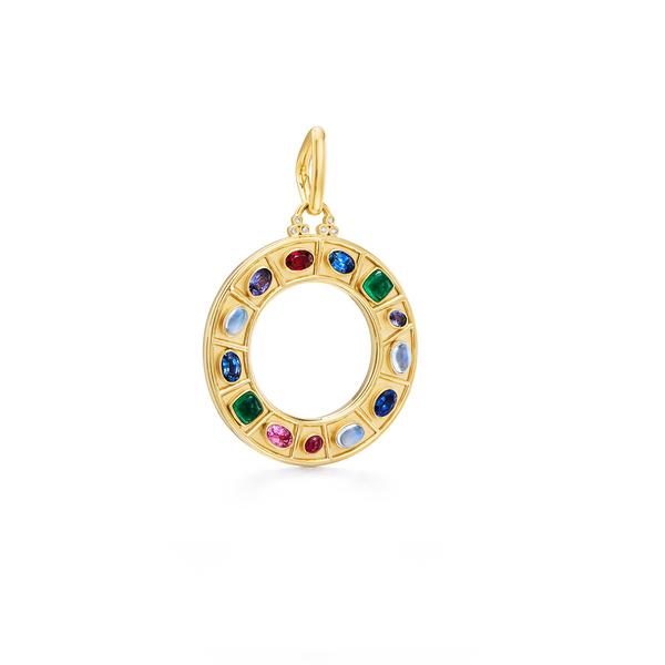 18K Large Theodora Wheel Pendant