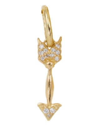18K Pave Arrow Pendant with diamond