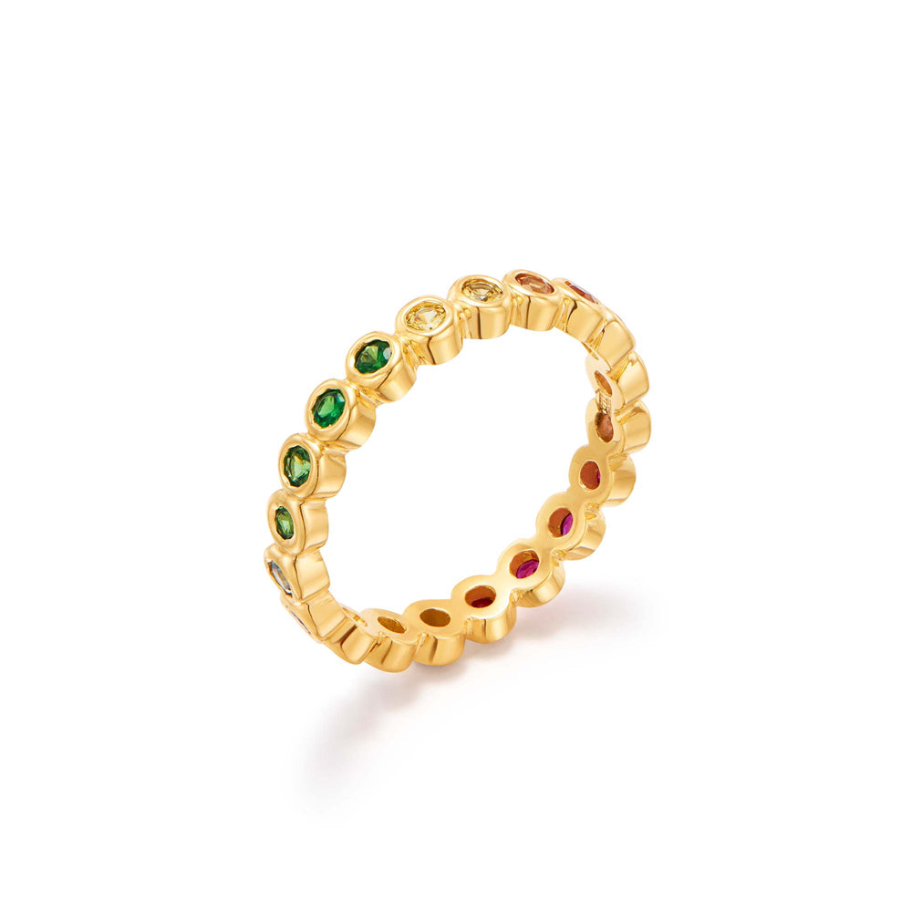 18K Rainbow Eternity Ring