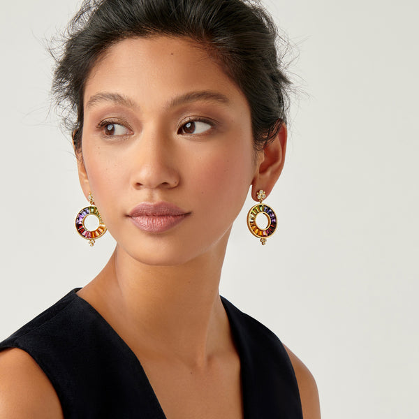 18K Color Wheel Earrings