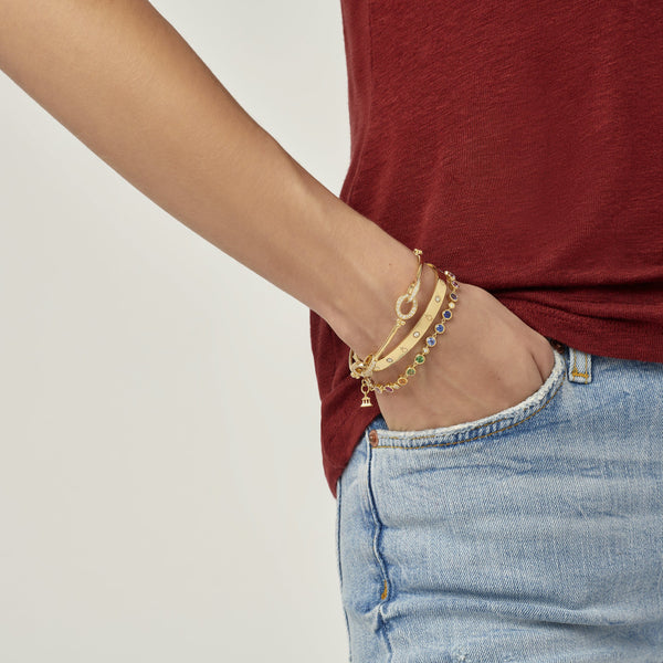 18K Rainbow Link Bracelet