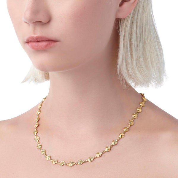 18K Spiral Necklace