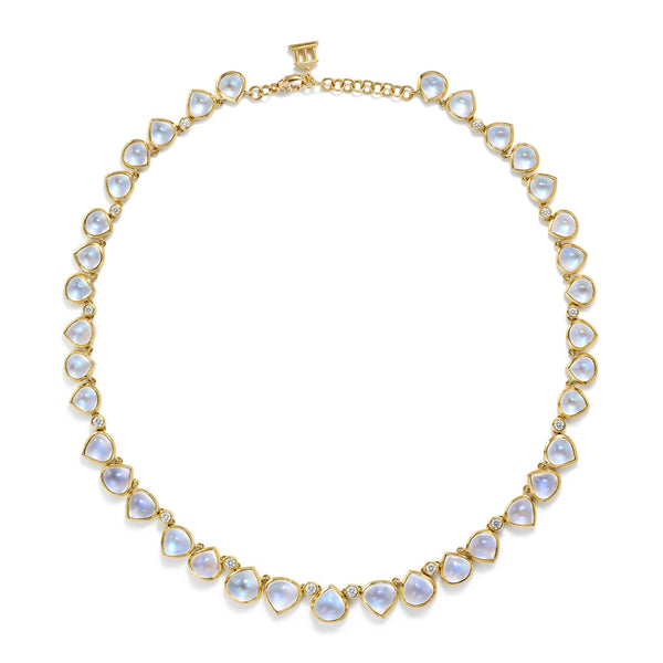 18K Blue Moon Heart Necklace